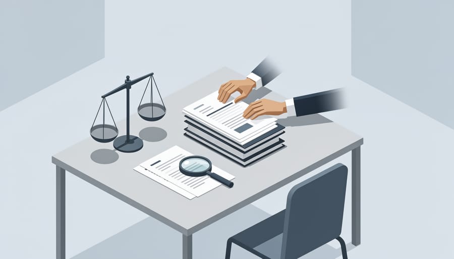 Metal scale beside an open notebook and pen, symbolizing fairness in labour reporting.